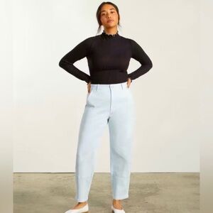 NWOT Everlane Barrel Pant light blue